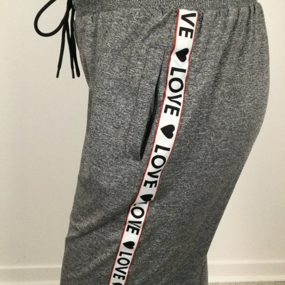 👛 (ANY 2/$20) MISS SELFIE Grey Lounge Pants Elasticized Cuffs, XL - Picture 5 of 8